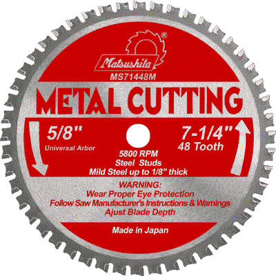 Matsushita MS71448M Steel Stud Cutter Saw Blade | 48WS